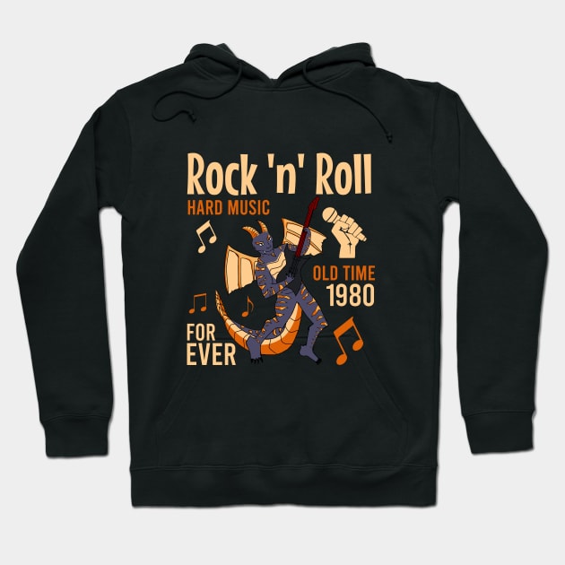 Rock n roll hard music Hoodie by cypryanus